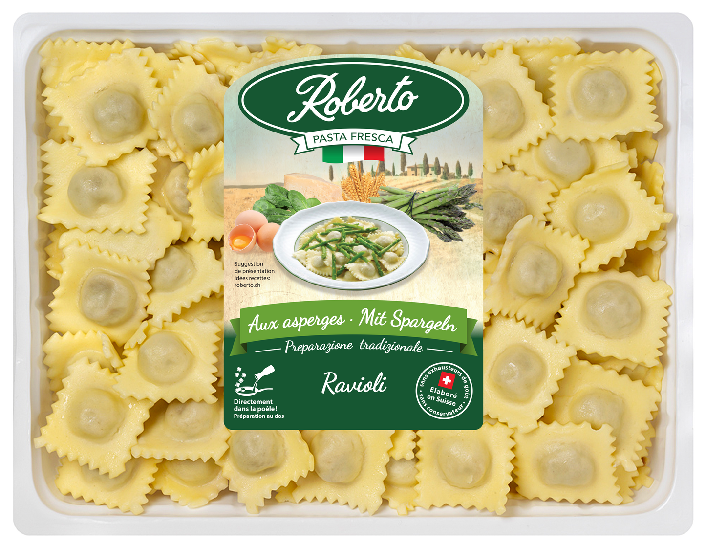 Ravioli aux asperges vertes – Roberto