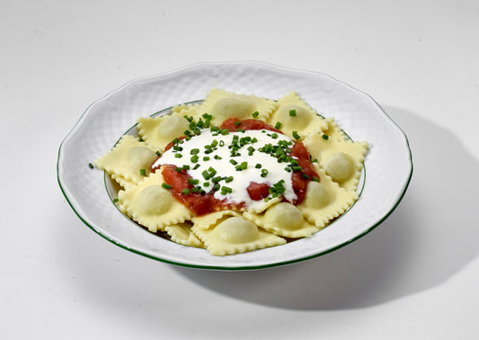 Ravioli au boeuf suisse braisé au vin de Barolo