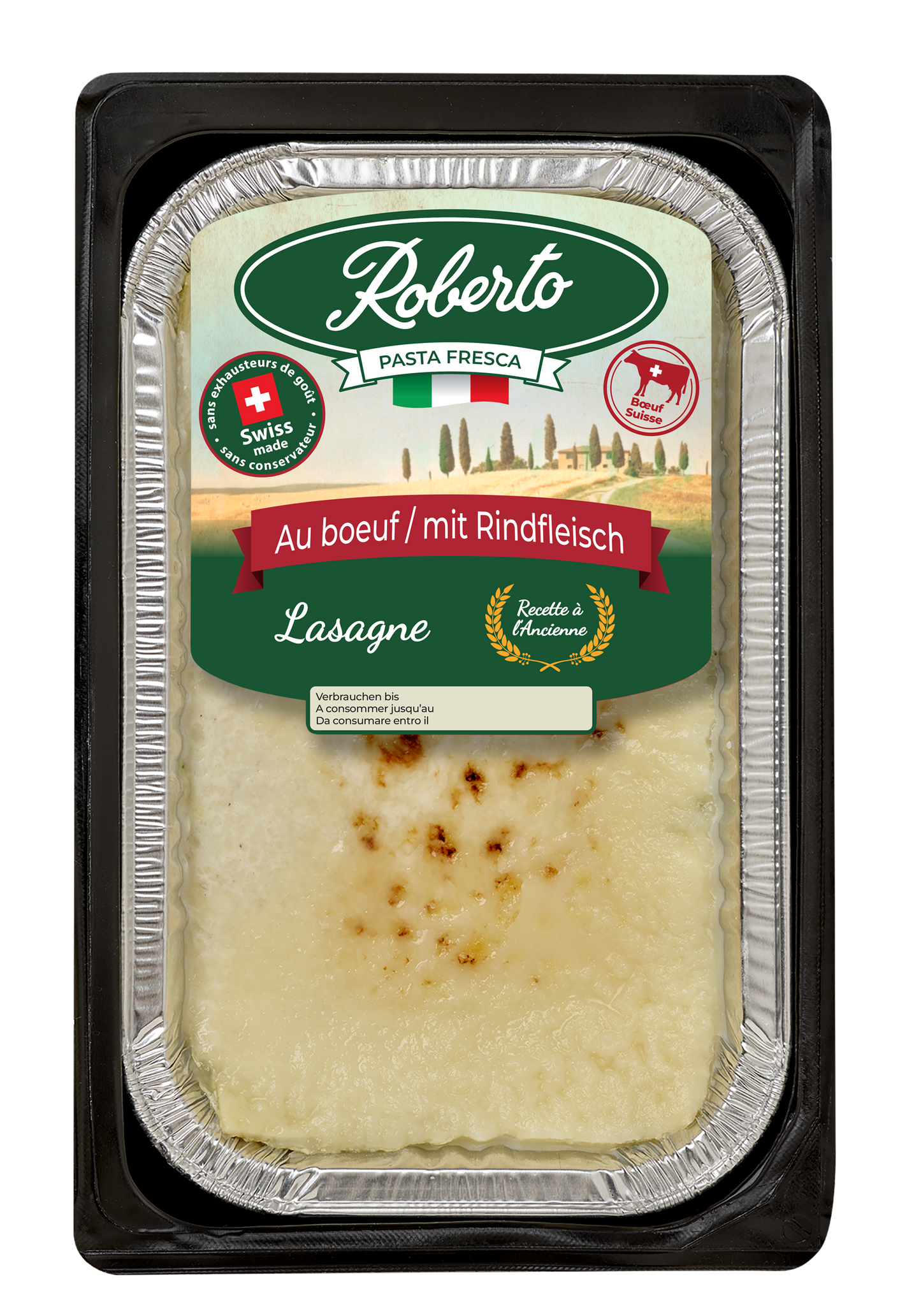 Premium Schweizer Rinderlasagne 450g Hausgemachtes Rezept / Nur Abholung