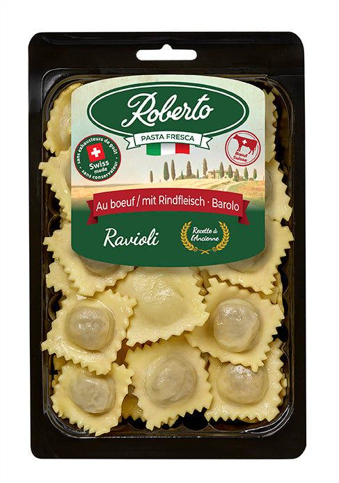 Ravioli au boeuf suisse braisé au vin de Barolo