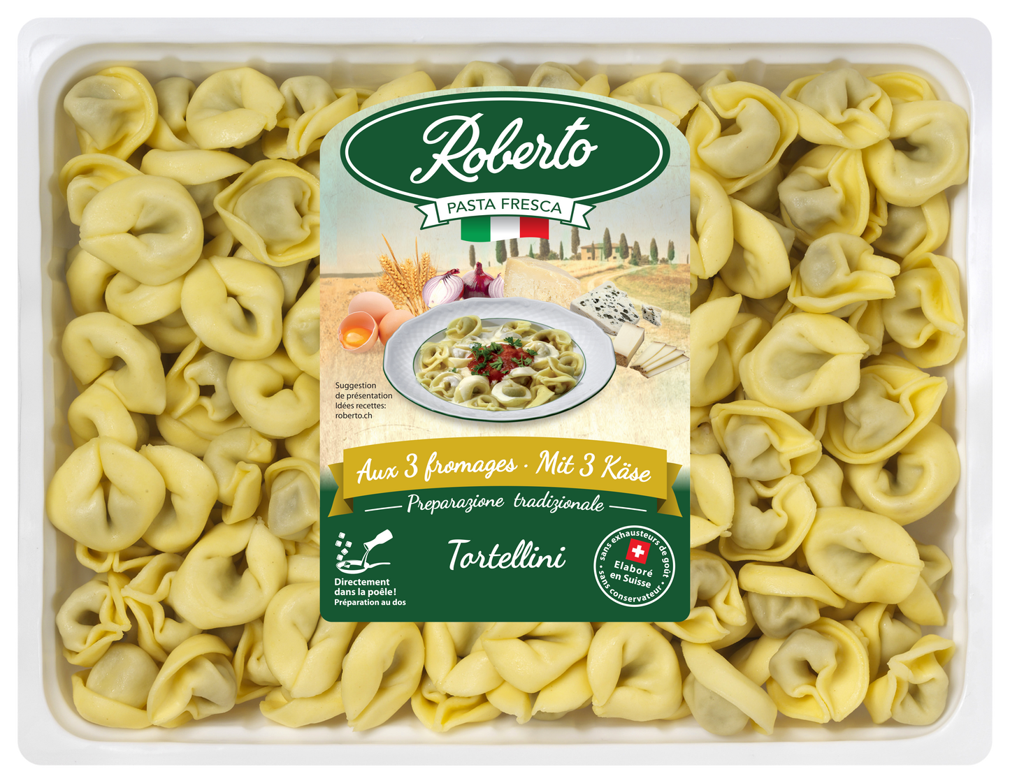 Tortellini frais aux 3 fromages